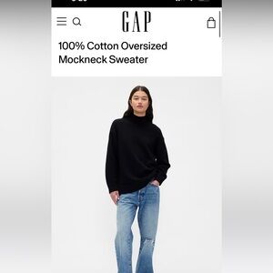 Gap Cotton Mockneck Sweater